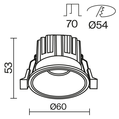 Встраиваемый светильник Technical DL058-7W3K-B фото 3