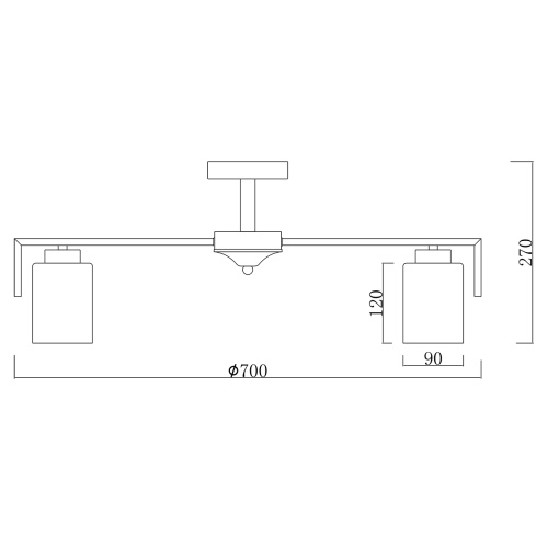 Светильник на штанге Escada 1142/7P E27*60W Silver фото 2 Светильник на штанге Escada 1142/7P E27*60W Silver фото 2