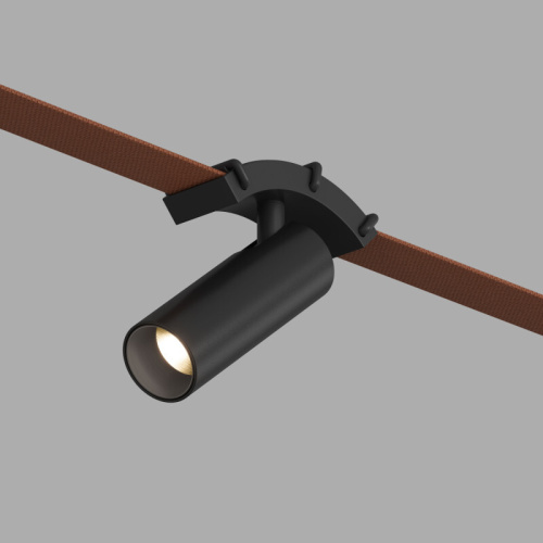 DK5547-BK Поворотный светильник для трека-ремня Belty, серия Spot, со светодиодом, D35*L126.5мм, 48V DC, 7W, RA90, 30°, 3000K, IP20, черный, алюминий фото 3