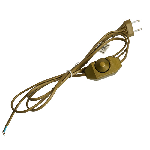Сетевой шнур с диммером 230V 2м, золото, DM103-200W фото 6 Сетевой шнур с диммером 230V 2м, золото, DM103-200W фото 6
