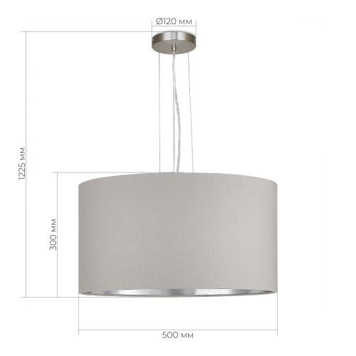 SLE300513-03 Светильник подвесной Никель/Серый, Серебристый E27 3*40W BRESCIA фото 2