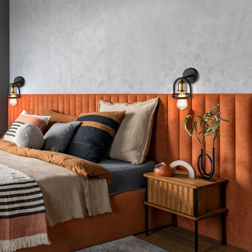 Настенный светильник Escada 659/1A E27*40W Black/Brass фото 2