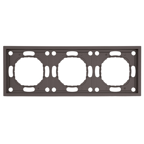 Рамка STEKKER, PFR00-5003-09 3-местная, серия Эмили, антрацит, soft touch