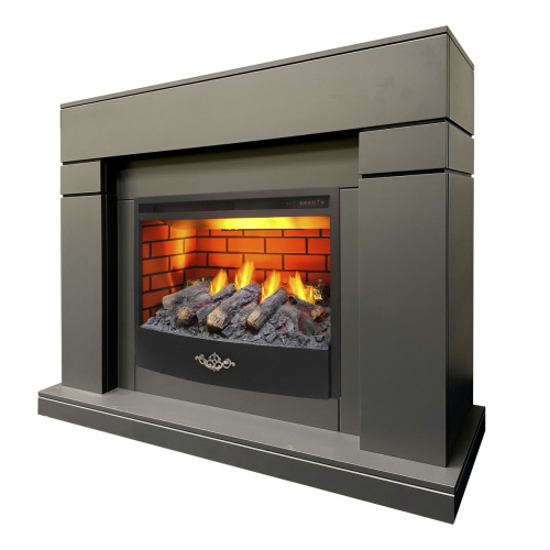 Электрокамин RealFlame Lindelse 25,5/26 GR серый c очагом 3D Firestar 25,5 фото 2 Электрокамин RealFlame Lindelse 25,5/26 GR серый c очагом 3D Firestar 25,5 фото 2