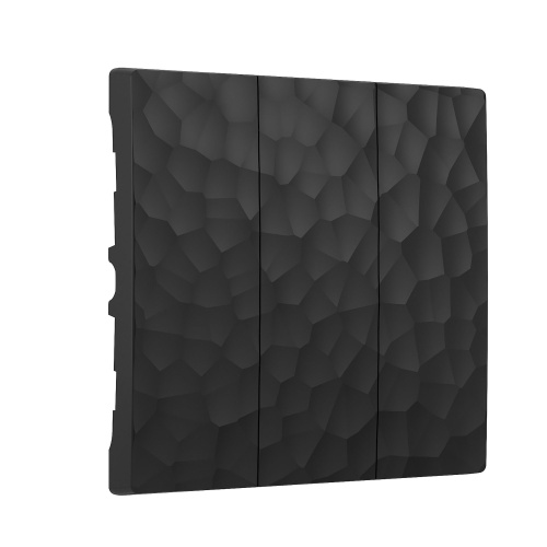 Набор клавиш для выключателя трехклавишного (Hammar черный) W1239008 Набор клавиш для выключателя трехклавишного (Hammar черный) W1239008