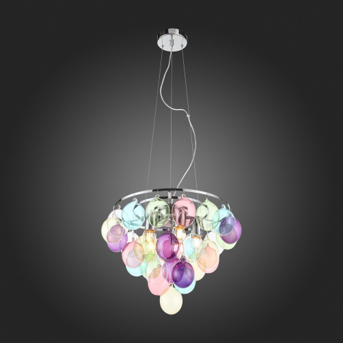 SL432.153.05 Светильник подвесной ST-Luce Хром/Разноцветный E27 5*60W SOSPIRO фото 6