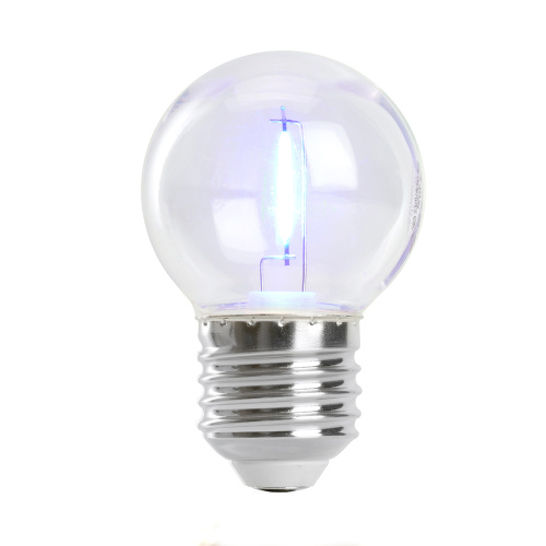 Лампа светодиодная Feron LB-383 Шарик прозрачный E27 2W 230V синий фото 4