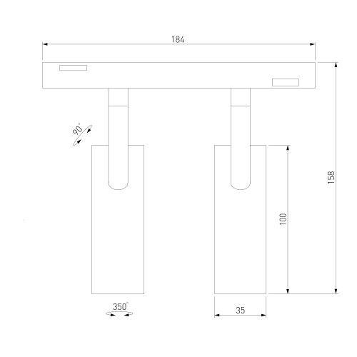 Умный трековый светильник 14 Вт 2700-6500K Dim Dual Slim Magnetic 85056/01 фото 8 Умный трековый светильник 14 Вт 2700-6500K Dim Dual Slim Magnetic 85056/01 фото 8