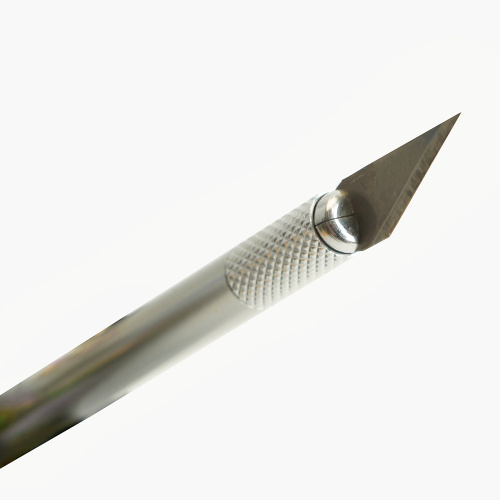 Нож макетный, 5 доп. лезвий, алюминий, STEKKER KMU-40-S фото 5