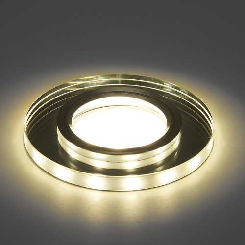 Светильник встраиваемый с белой LED подсветкой Feron CD8160 потолочный MR16 G5.3 белый фото 3