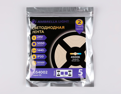 Светодиодная лента 24В 5050 60Led 14.4Вт/м 4500K IP20 5м фото 5 Светодиодная лента 24В 5050 60Led 14.4Вт/м 4500K IP20 5м фото 5