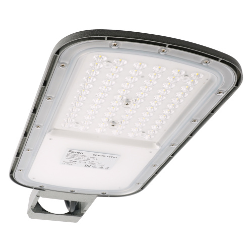 Светодиодный уличный консольный светильник Feron SP3070 50W 5000K AC90-300V, серый фото 9