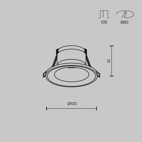 Встраиваемый светильник Technical DL094-GU10-W фото 5