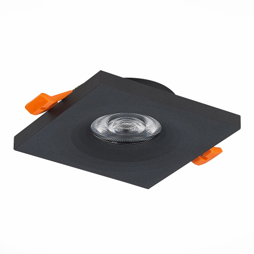 ST205.418.01 Св-к встр. Черный GU10 1*50W  L94xW94xH27 220V Без ламп Встраиваемые светильники фото 5