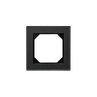 Рамка 1-постовая Liregus Epsilon стекло чёрное 28-236