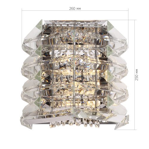SL6137.101.02 Светильник настенный ST-Luce никель/прозрачный E14 2*40W STROZZI фото 2