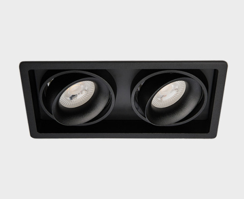 DE-312 black светильник встраиваемый поворотный