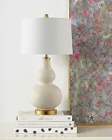 Бежевая настольная лампа "Мерсер"