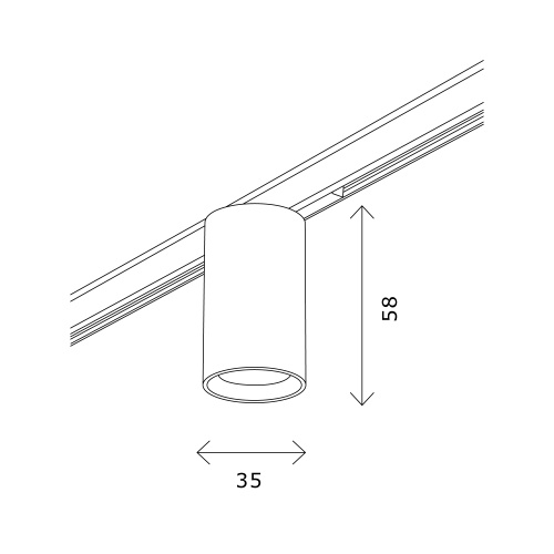 ST671.336.05 Магнитный трековый светильник Латунь LED 1*5W 3000K 340Lm Ra>90 36° IP20 D35xH58 24V SUPER5 фото 2