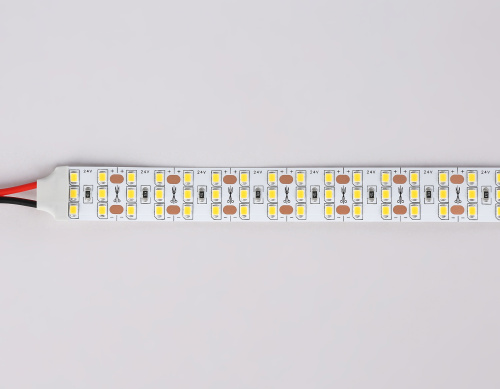 Светодиодная лента трехрядная 24В 2835 324Led 26Вт/м 3000K IP20 5м фото 4