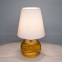 Настольная лампа Cloyd REBA T1 / выс. 45 см - латунь - коричнев. стекло (арт.30121)