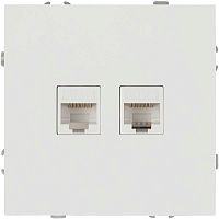 Розетка ЭРА Galaxy 15-3108-01 информационная двойная 2XRJ45 IP20 белый Б0070756
