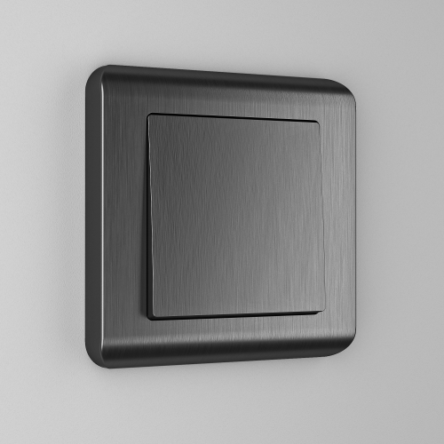 Клавиша для выключателя перекрестного (графит рифленый) W1119004 фото 3 Клавиша для выключателя перекрестного (графит рифленый) W1119004 фото 3