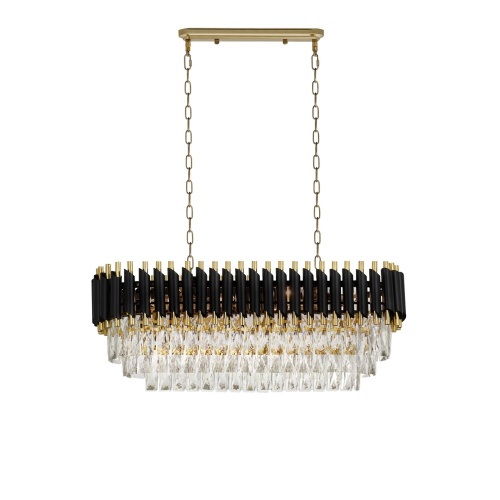 Хрустальная подвесная люстра Lumina Deco Funneli LDP 6003-800-PR BK+F.GD фото 2 Хрустальная подвесная люстра Lumina Deco Funneli LDP 6003-800-PR BK+F.GD фото 2
