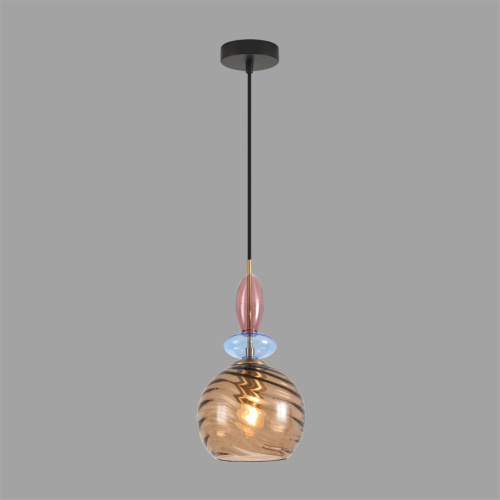 8300/1A MODERNI LN26 368 бронза/амбер/голубой/розовый, металл/стекло Подвес E27 1*40W 220V WALMA фото 3 8300/1A MODERNI LN26 368 бронза/амбер/голубой/розовый, металл/стекло Подвес E27 1*40W 220V WALMA фото 3