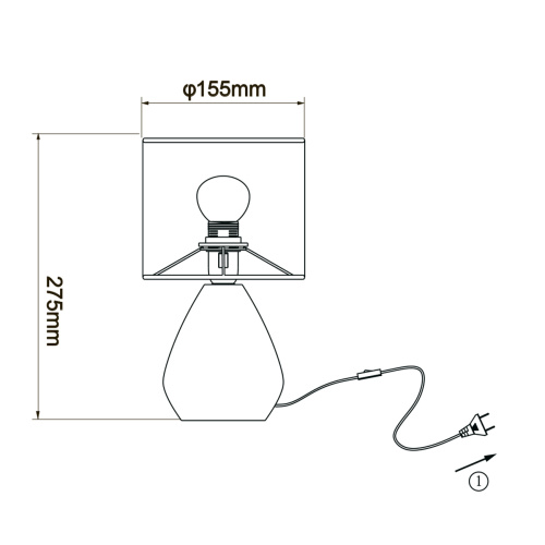 Настольный светильник Escada 10168/L E14*40W Grey фото 2