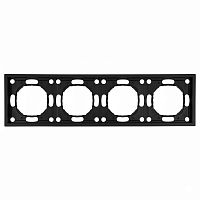 Рамка STEKKER, PFR00-5004-05 4-местная, серия Эмили, черный уголь, soft touch