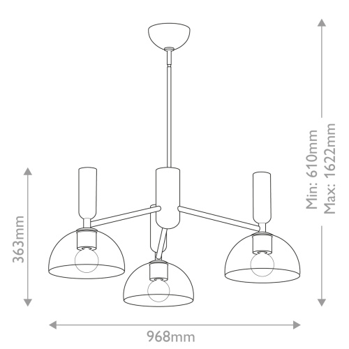 Люстра Alora Mood, Арт. ALM-JUDE3-GD-CL фото 2 Люстра Alora Mood, Арт. ALM-JUDE3-GD-CL фото 2