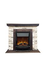 Каминокомплект НОРД Орех фактурный с очагом Электроочаг FOBOS ЛАЙТ/ФОБОС ЛАЙТ