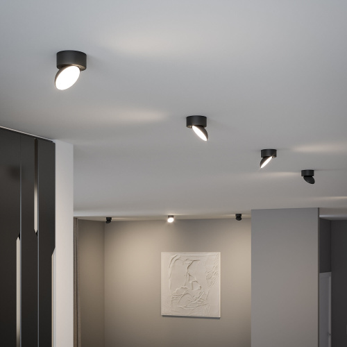Светильник накладной поворотный светодиодный Smooth 10W 4000K черный 25053/LED фото 4