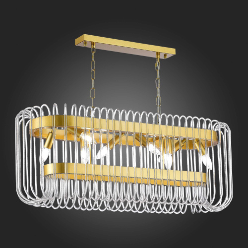 SL1228.203.08 Люстра подвесная ST-Luce Золотистый/Прозрачный E14 8*40W GROSSETO фото 6