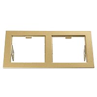 214523 Рамка DOMINO Double QUADRO MR16 ЗОЛОТО