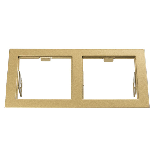 214523 Рамка DOMINO Double QUADRO MR16 ЗОЛОТО 214523 Рамка DOMINO Double QUADRO MR16 ЗОЛОТО