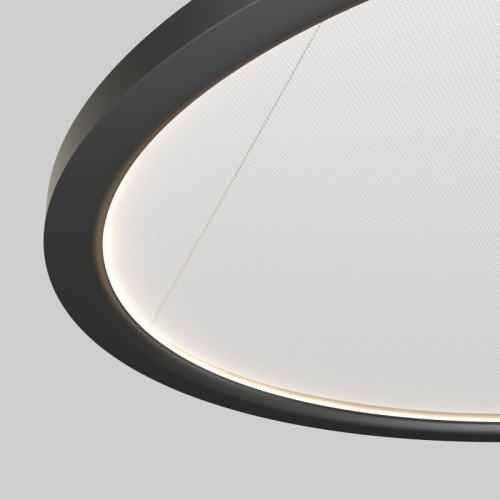 Подвесной светильник горизонтальный VEIL, 35 Вт, ?600?В1500 мм, LED 2700-6000K, IP20, пульт Д/У (в комплекте), черный, алюминий, акрил фото 3