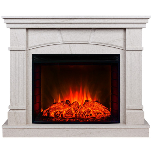 Каминокомплект HISTORY/СИДНЕЙ Натуральный камень с очагом Электроочаг EVRIKA 25.5