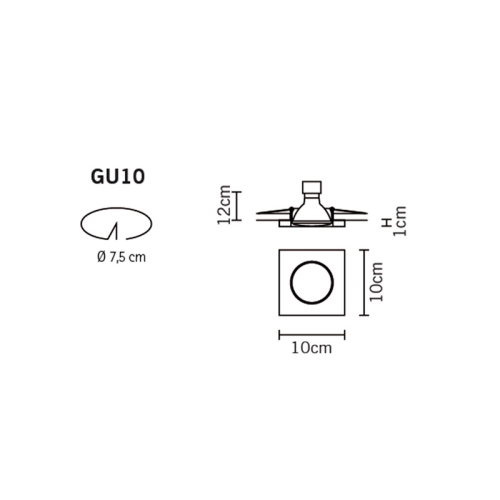 Встраиваемый светильник D55F2211 фото 2