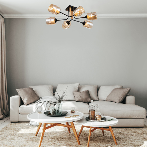 Потолочный светильник Escada 699/6P E27*60W Black фото 3 Потолочный светильник Escada 699/6P E27*60W Black фото 3