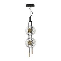 5407/23L MODERN ODL_EX24 101 черный/золотой/металл/стекло Подвес LED 23W 3000K 1940Лм MAGNET