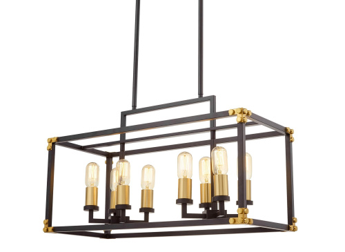 Подвесной светильник Lumina Deco Waldorf LDP 1140-8 BK+MD фото 2 Подвесной светильник Lumina Deco Waldorf LDP 1140-8 BK+MD фото 2