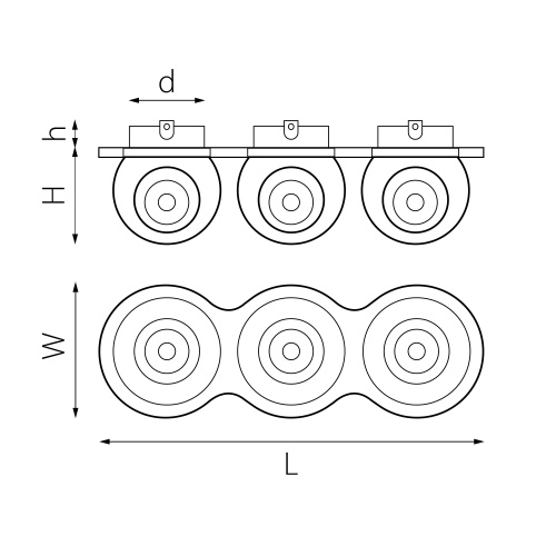 i637627262 Светильник INTERO LED 9W*3 850LM*3 24G ЧЕРНЫЙ/БЕЛЫЙ 3000K (217637+217062+217072+217062) фото 2