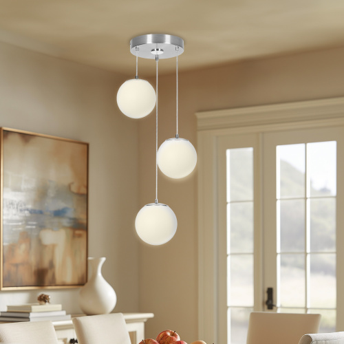 Citilux Адам Смарт CL228A031 RGB LED Умная каскадная люстра Матовый Хром фото 5