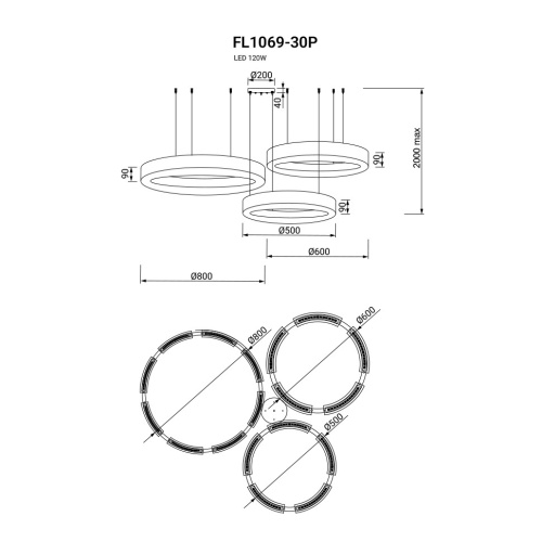 Люстра подвесная Bonum Lux FL1069-30P фото 2 Люстра подвесная Bonum Lux FL1069-30P фото 2