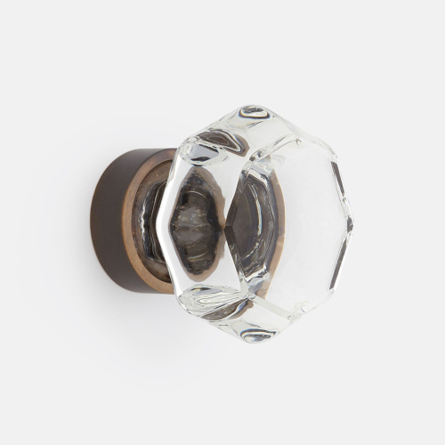 Ручка-кнопка Octagon Glass d.3.2 Burnished Antique