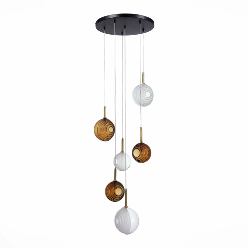 SL1183.543.06 Светильник подвесной ST-Luce Латунь/Черный, Белый G4 6*5W FOLIGNO фото 3