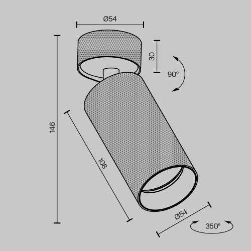 Потолочный светильник Technical C082CL-01-GU10-B фото 16