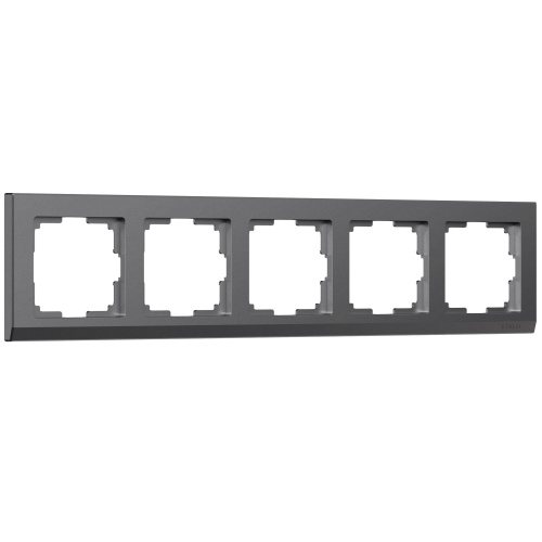 Рамка из поликарбоната на 5 постов Stark графит матовый W0051864 Рамка из поликарбоната на 5 постов Stark графит матовый W0051864